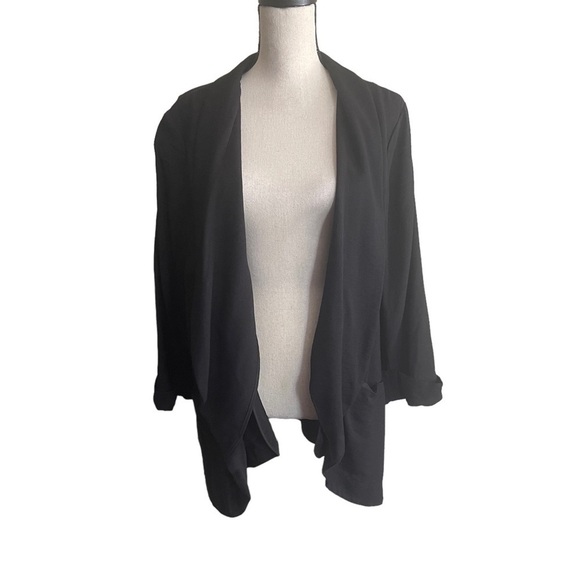 Alfani Black Open Front 3/4 Sleeve Unlined Business Casual Blazer Women's XL - Picture 4 of 9
